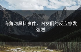 海角网黑料事件，网友们的反应愈发强烈