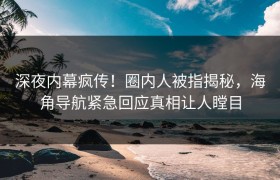 深夜内幕疯传！圈内人被指揭秘，海角导航紧急回应真相让人瞠目