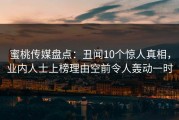 蜜桃传媒盘点：丑闻10个惊人真相，业内人士上榜理由空前令人轰动一时