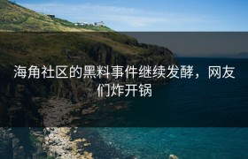 海角社区的黑料事件继续发酵，网友们炸开锅