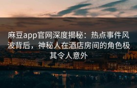 麻豆app官网深度揭秘：热点事件风波背后，神秘人在酒店房间的角色极其令人意外