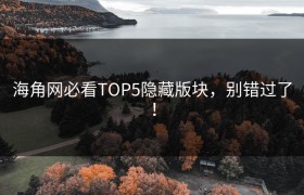 海角网必看TOP5隐藏版块，别错过了！