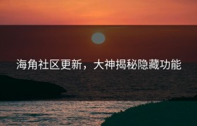 海角社区更新，大神揭秘隐藏功能