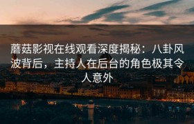 蘑菇影视在线观看深度揭秘：八卦风波背后，主持人在后台的角色极其令人意外