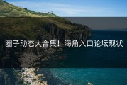 圈子动态大合集！海角入口论坛现状