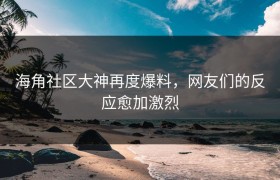 海角社区大神再度爆料，网友们的反应愈加激烈