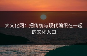 大文化网：把传统与现代编织在一起的文化入口