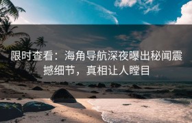 限时查看：海角导航深夜曝出秘闻震撼细节，真相让人瞠目