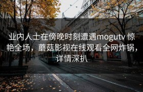 业内人士在傍晚时刻遭遇mogutv 惊艳全场，蘑菇影视在线观看全网炸锅，详情深扒